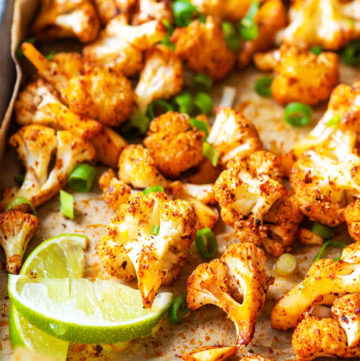 Chili Lime Roasted Cauliflower