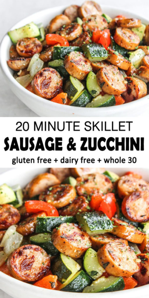 Skillet Sausage and Zucchini Recipe